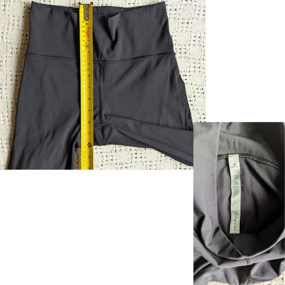 Lululemon Meant To Move 7/8 Tight Mesh Black Flocked Floral Leggings Pants 6 - Picture 7 of 7